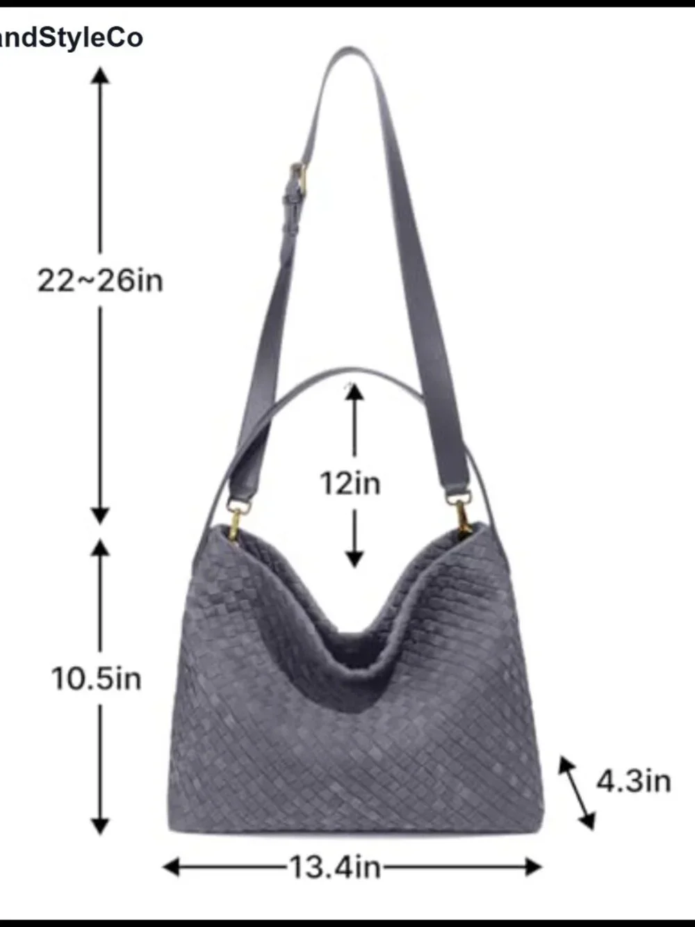 Suede Woven Hobo Tote Bag, Roomy Vegan Shoulder Purse